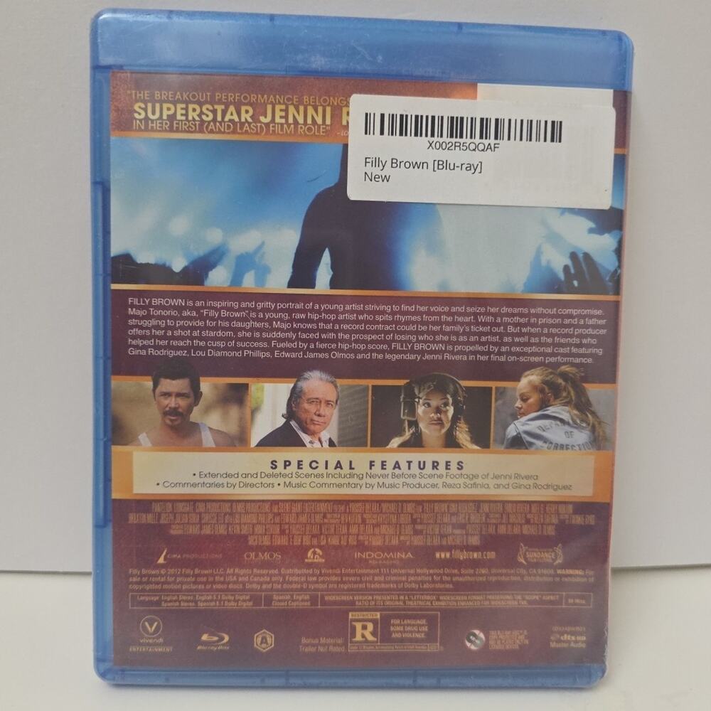 Filly Brown Blu-ray NEW OOP RARE Jenni Rivera Gina Rodriguez 2012 SEALED - Picture 2 of 2